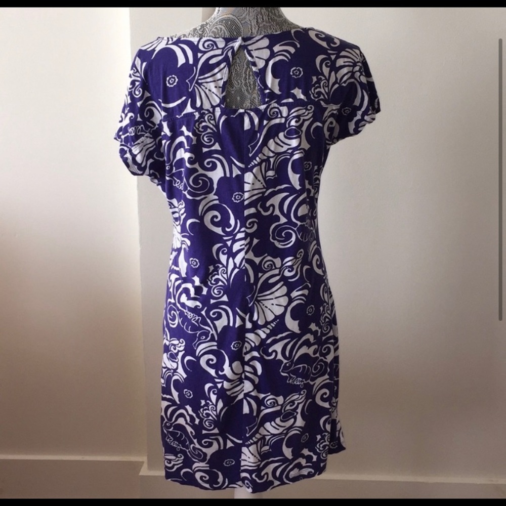 Lilly Pulitzer Purple & White T-shirt Dress - Picture 9 of 9